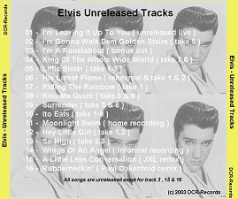 The King Elvis Presley, CD, DCR, Elvis Unreleased Tracks
