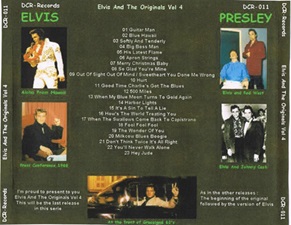 The King Elvis Presley, CD, DCR, DCR011, Elvis And The Originals Volume 4
