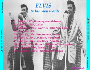 The King Elvis Presley, CD, DCR, DCR015, In His Own Words .....