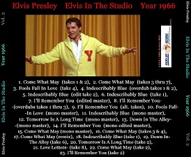 The King Elvis Presley, CD CDR Other, 2002, Elvis In The Studio, 1966, Volume 2