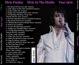 The King Elvis Presley, CD CDR Other, 2002, Elvis In The Studio, 1970, Volume 4