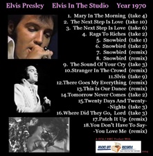 The King Elvis Presley, CD CDR Other, 2004, Elvis In The Studio, 1970, Volume 9