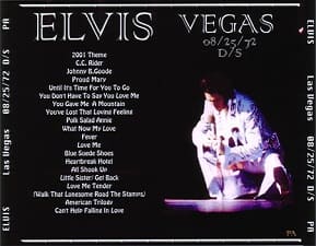 The King Elvis Presley, CDR PA, August 25, 1972, Las Vegas, Nevada