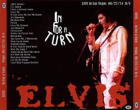 The King Elvis Presley, CDR PA, August 27, 1974, Las Vegas, Nevada, In For A Turn