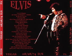 The King Elvis Presley, CDR PA, August 28, 1974, Las Vegas, Nevada, Vegas