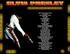 The King Elvis Presley, CDR PA, September 30, 1974, South Bend, Indiana, Burning Bright In South Bend