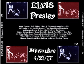 The King Elvis Presley, CDR PA, April 27, 1977, Milwaukee, Wisconsin, Milwaukee