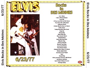 The King Elvis Presley, CDR pa, June 23, 1977, Des Moines, Iowa, Elvis Rocks In Des Moines