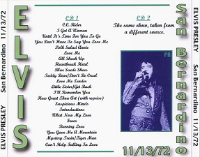 The King Elvis Presley, CD CDR Other, 1972, San Bernardino