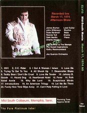 The King Elvis Presley, CD CDR Other, 1974, Mid South mania