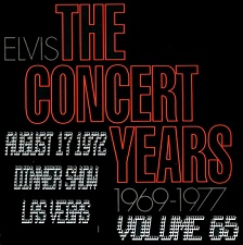 The King Elvis Presley, CDR, The Concert Years, Volume 65