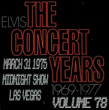The King Elvis Presley, CDR, The Concert Years, Volume 78