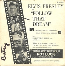 The King Elvis Presley, Back Cover, EP, Follow That Dream, epa-4368, April 17, 1962