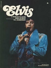 The King Elvis Presley, Front Cover, Book, 1976, Elvis A Tribute To Elvis, King Of Rock