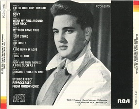 The King Elvis Presley, CD, pcd1-2075, 1984, E50,000,000 Elvis Fans Can't Be Wrong; Elvis' Gold Records, Vol.2