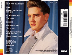 The King Elvis Presley, CD, pcd1-5197, 1985, E50,000,000 Elvis Fans Can't Be Wrong; Elvis' Gold Records, Vol.2
