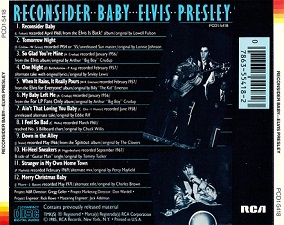 The King Elvis Presley, CD, pcd1-5418, 1985, Reeconsider Baby