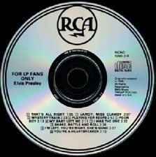The King Elvis Presley, CD, RCA, 1990-2-R, 1989, For LP Fans Only