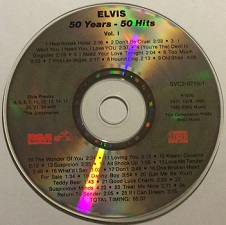 The King Elvis Presley, CD, SVC2-0710-1, 1990, 50 Year 50 Hits