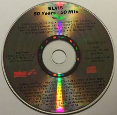 The King Elvis Presley, CD, SVC2-0710-1, 1990, 50 Year 50 Hits