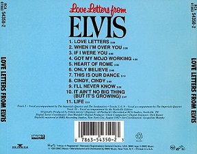 The King Elvis Presley, CD, RCA, 07863-54350-2, 1992, Love Letters From Elvis