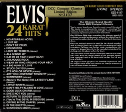 The King Elvis Presley, CD, RCA, DRC1-1813, 1997, 24 Karat Hits!