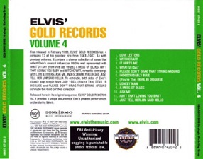 The King Elvis Presley, CD, BMG, SONY, 88697-07420-2, 2007, Elvis' Golden Records, Vol.4