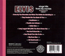 The King Elvis Presley, CD, BMG, SONY, 88697-38731-2, 2008, Elvis Sings Hits From His Movies Volume 1