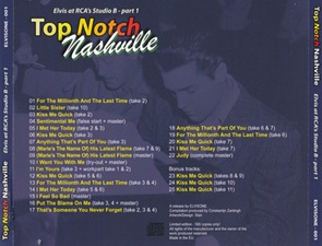 The King Elvis Presley, Bootlegs, Elvisone, 2012, Top Notch Nashville - Elvis At RCA's Studio B - Part 1