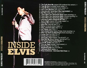 The King Elvis Presley, Bootlegs, Elvisone, 2020, Inside Elvis