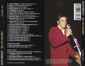 The King Elvis Presley, Bootlegs, Elvisone, 2025, Rareties Volume 1