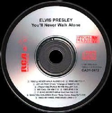 The King Elvis Presley, camden, cd, CD Cover, Elvis; You'll Never Walk Alone, Cad1-2472, 1987