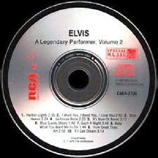 The King Elvis Presley, camden, cd, CD Cover, Elvis; A Legendary Performer,Vol.2 (Special Music Release), Cad1-2706, 1990