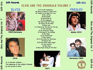 The King Elvis Presley, CD, DCR, DCR016, Elvis And The Originals Volume 7