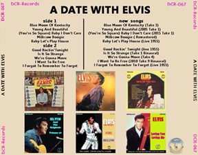 The King Elvis Presley, CD, DCR, DCR067, A Date With Elvis - The Alternate Album