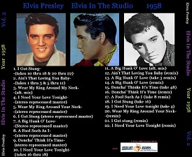 The King Elvis Presley, CD CDR Other, 2002, Elvis In The Studio, 1958, Volume 1