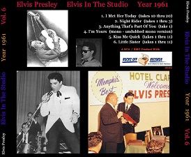 The King Elvis Presley, CD CDR Other, 2002, Elvis In The Studio, 1961, Volume 6