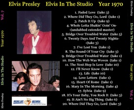 The King Elvis Presley, CD CDR Other, 2002, Elvis In The Studio, 1970, Volume 7