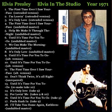 The King Elvis Presley, CD CDR Other, 2002, Elvis In The Studio, 1971, Volume 2