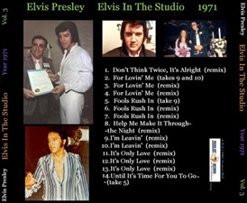 The King Elvis Presley, CD CDR Other, 2002, Elvis In The Studio, 1971, Volume 3