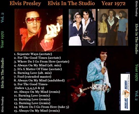 The King Elvis Presley, CD CDR Other, 2002, Elvis In The Studio, 1972, Volume 2