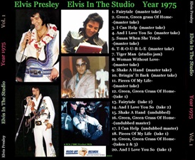 The King Elvis Presley, CD CDR Other, 2002, Elvis In The Studio, 1975, Volume 1