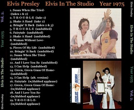 The King Elvis Presley, CD CDR Other, 2002, Elvis In The Studio, 1975, Volume 2