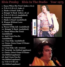 The King Elvis Presley, CD CDR Other, 2002, Elvis In The Studio, 1975, Volume 2