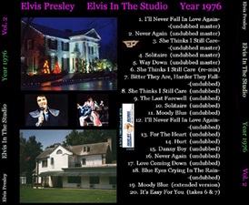 The King Elvis Presley, CD CDR Other, 2002, Elvis In The Studio, 1976, Volume 2