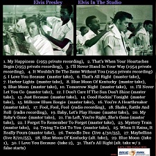 The King Elvis Presley, CD CDR Other, 2002, Elvis In The Studio, 1953 - 1955, Volume 1