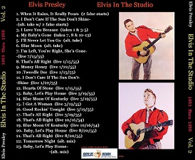 The King Elvis Presley, Rocks Off Records, Back Cover, Elvis In The Studio, 1953 - 1955 Volume 2, 2002