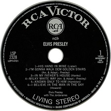 The King Elvis Presley, FTD, 88697-02028-2, December 1, 2006, His Hand In Mine