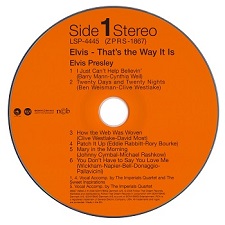 The King Elvis Presley, FTD, 88697-29696-2, April 21, 2008, That's The Way It Is