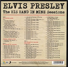 The King Elvis Presley, CD, 506020975153, 2021, The His Hand In Mine Sessions